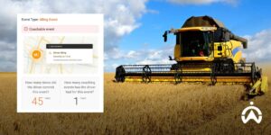The lawn mower tractor is working with a performance indicator to minimize the duration of the engine running while idling.