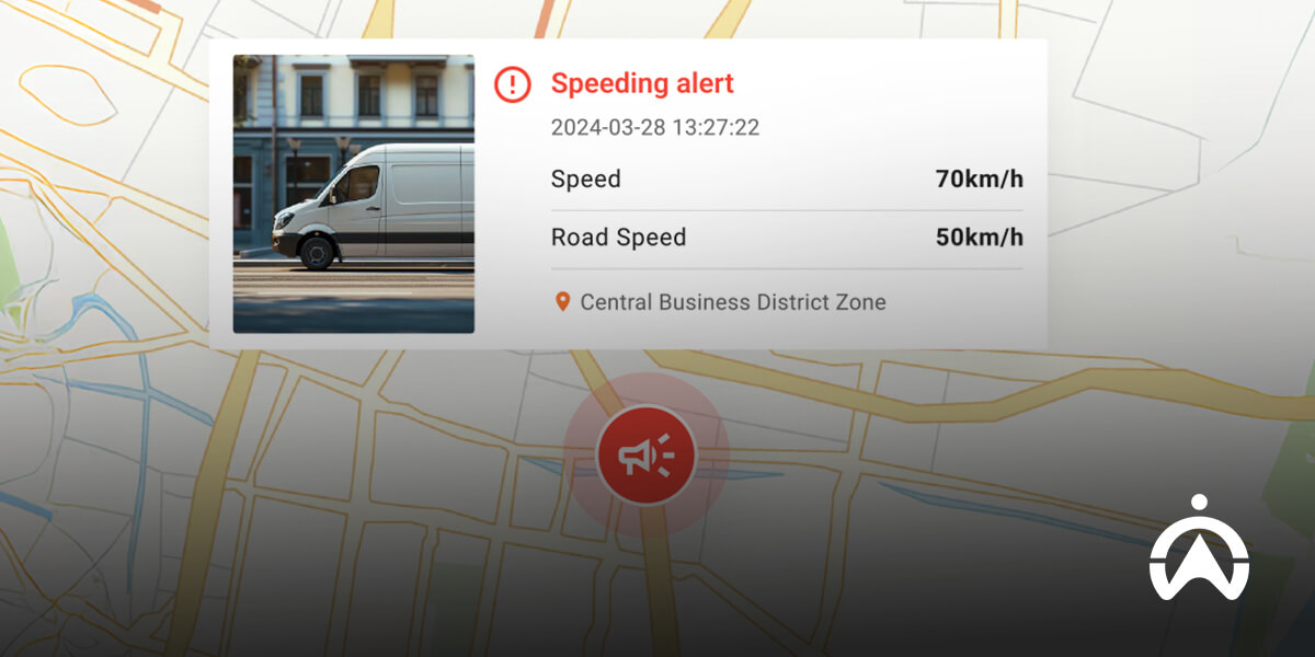 Tampilan peta rute perjalanan mobil untuk optimasi rute dalam sistem field service management.